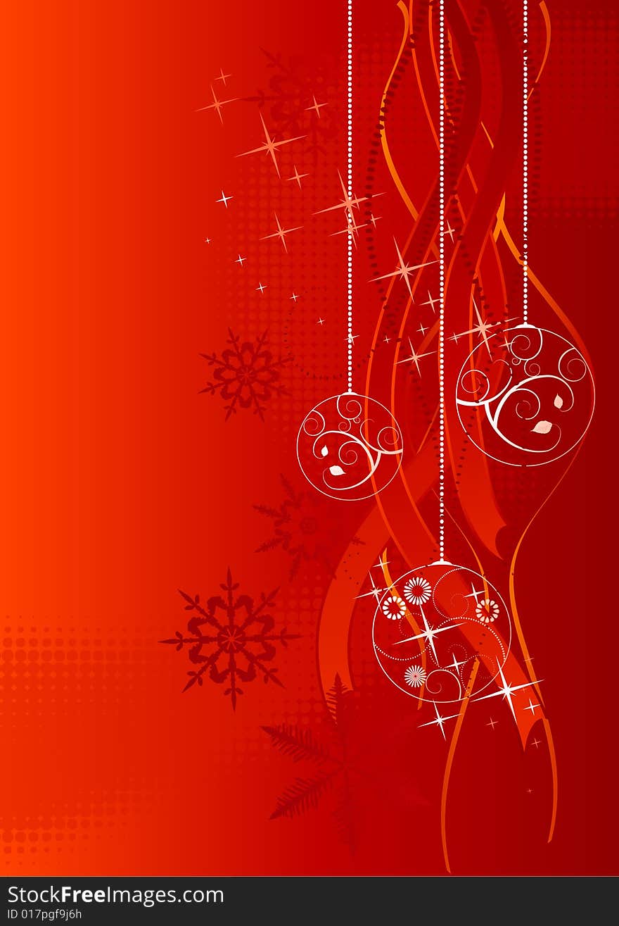 Christmas background, snowflakes - 2d illustration