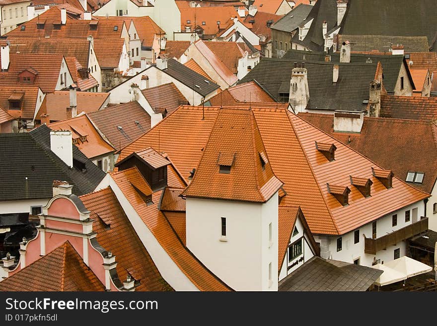 View of town Cesky Krumlov.