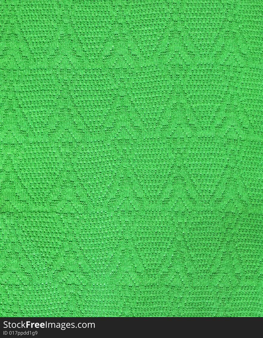 Green knitting cloth