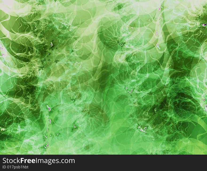 Green abstract background with shadows