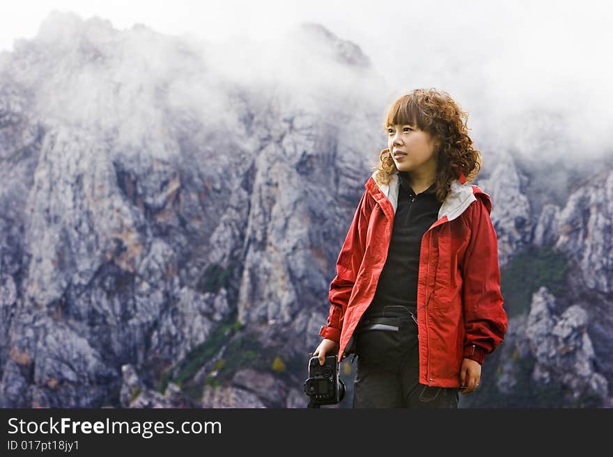 Girl And Landscape