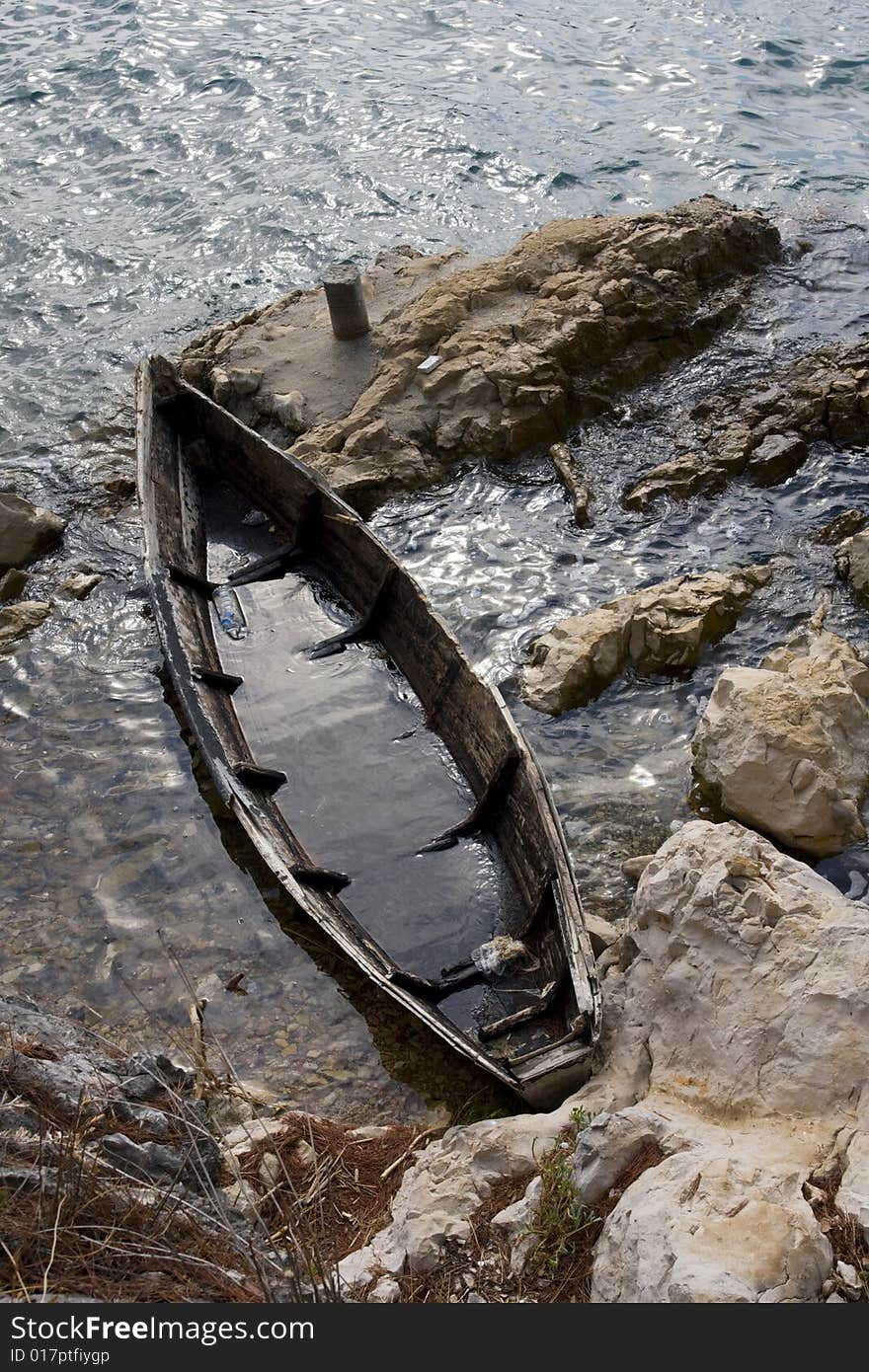 Sunken boat