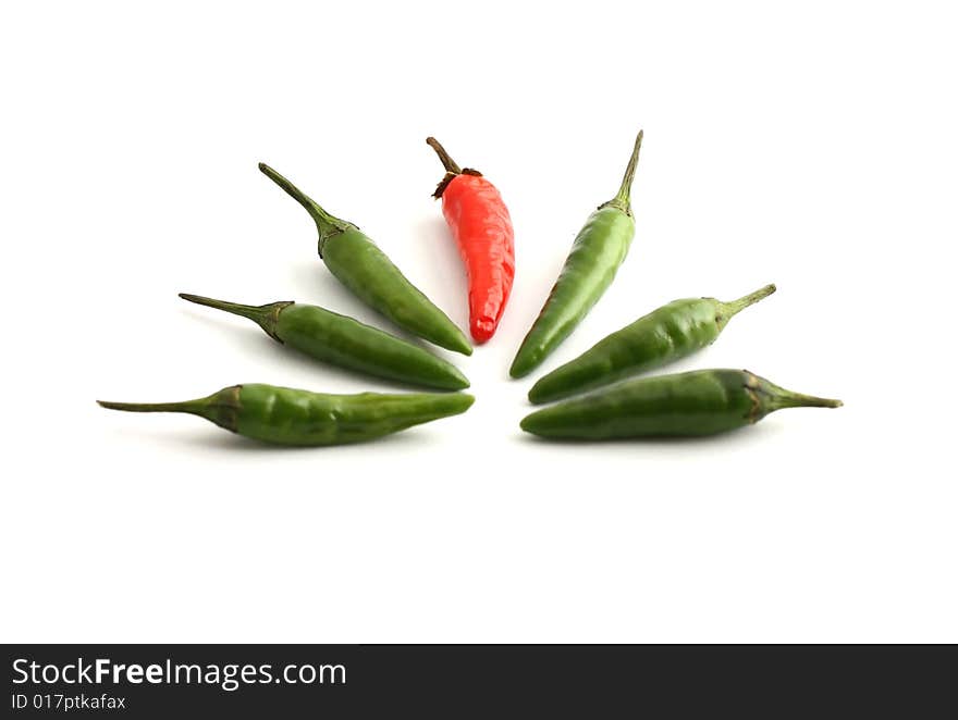 A bunch of birdpepper chili