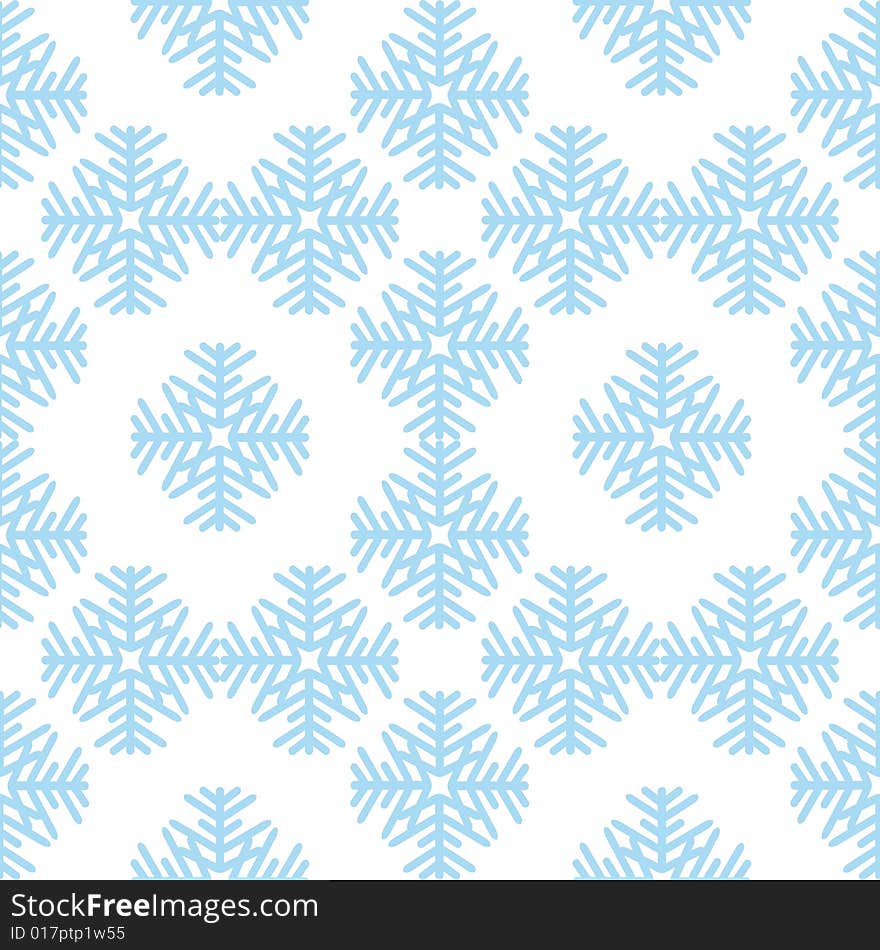 Seamless pattern with snowflake