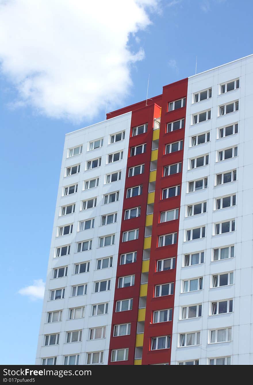 Residential buildings with many floors