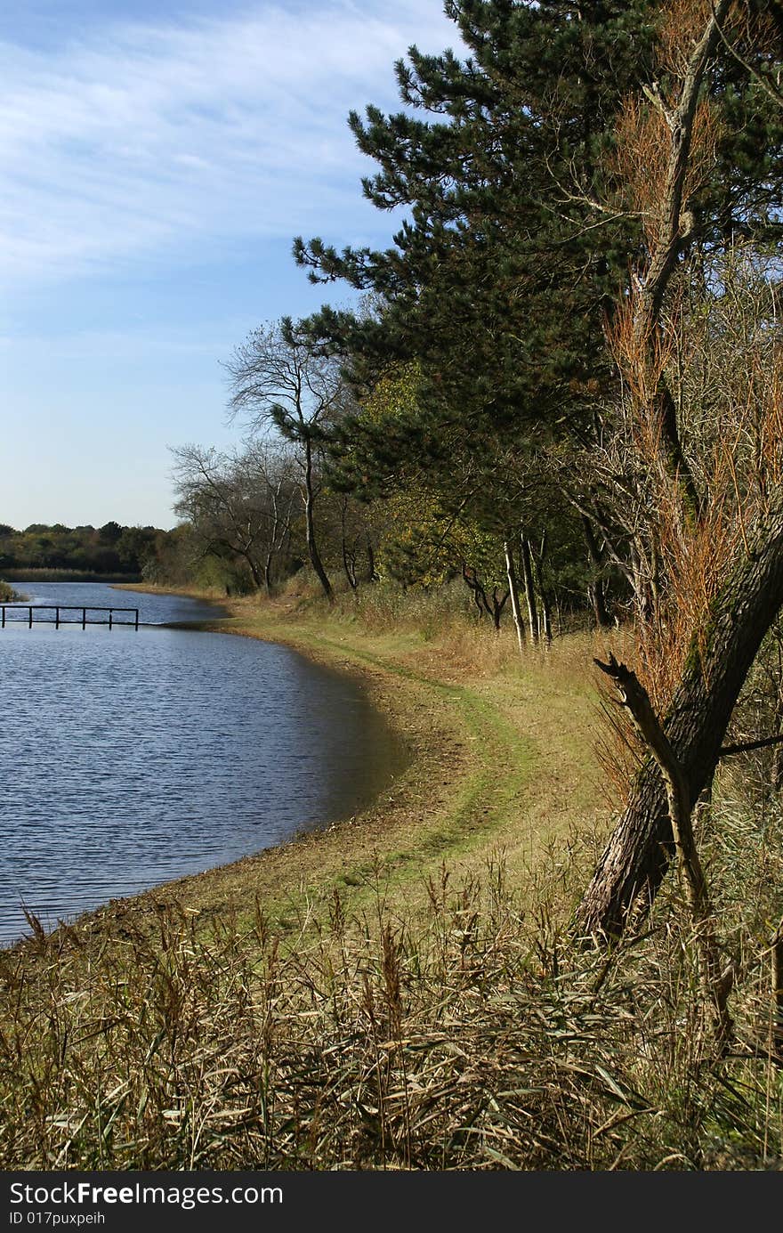 In the fall the dunes with the waterway are so beautiful. In the fall the dunes with the waterway are so beautiful