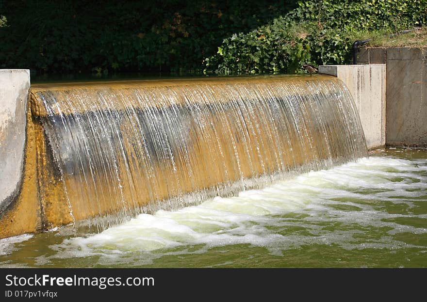 Small waterfall in a park