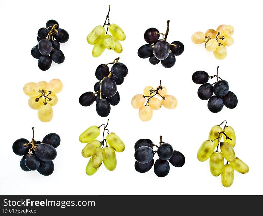 A set grape isolated on white