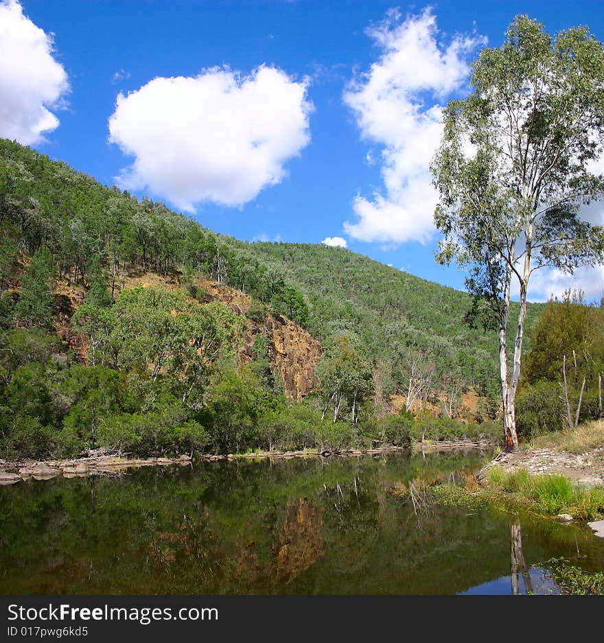 A river in the australian outback after rain. A river in the australian outback after rain