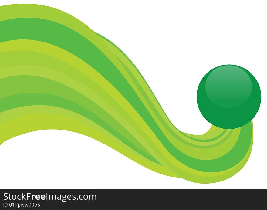 Abstract wavy style green background. Abstract wavy style green background