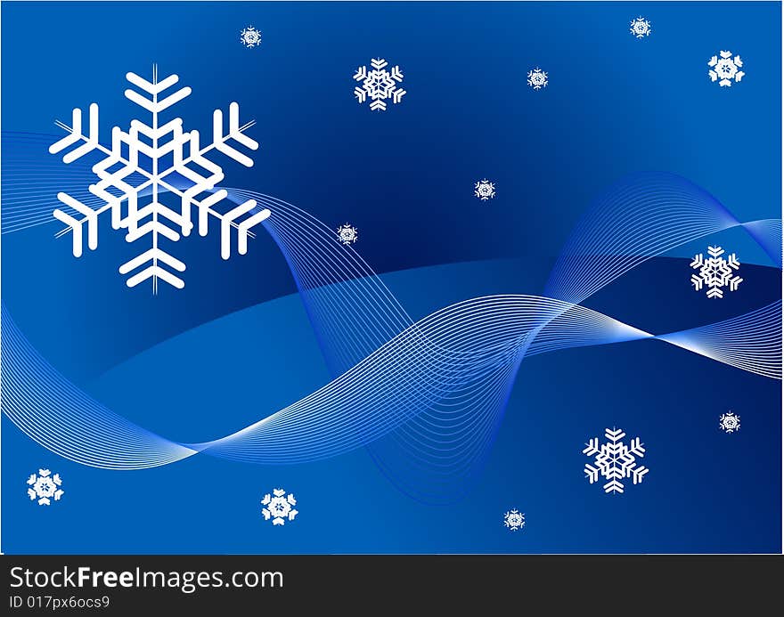 An abstract background with snowflakes