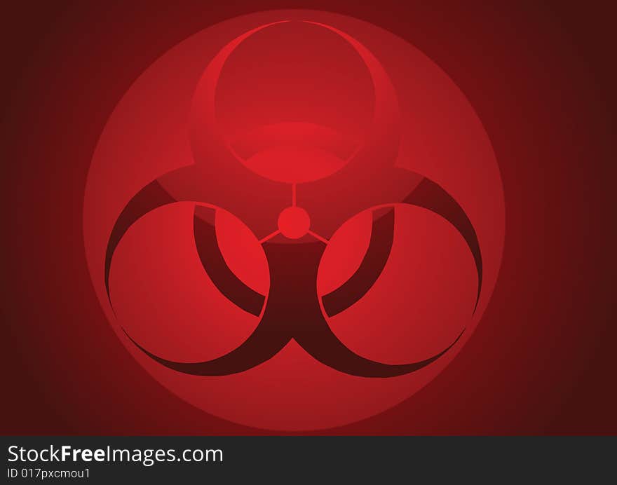 Bio hazard symbol in danger red background, . Bio hazard symbol in danger red background,