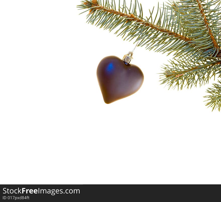 Christmas decoration on white background