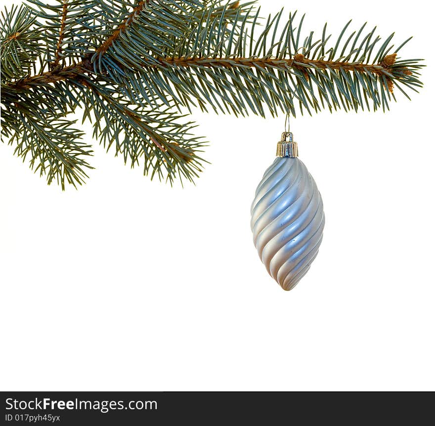 Christmas decoration on white background