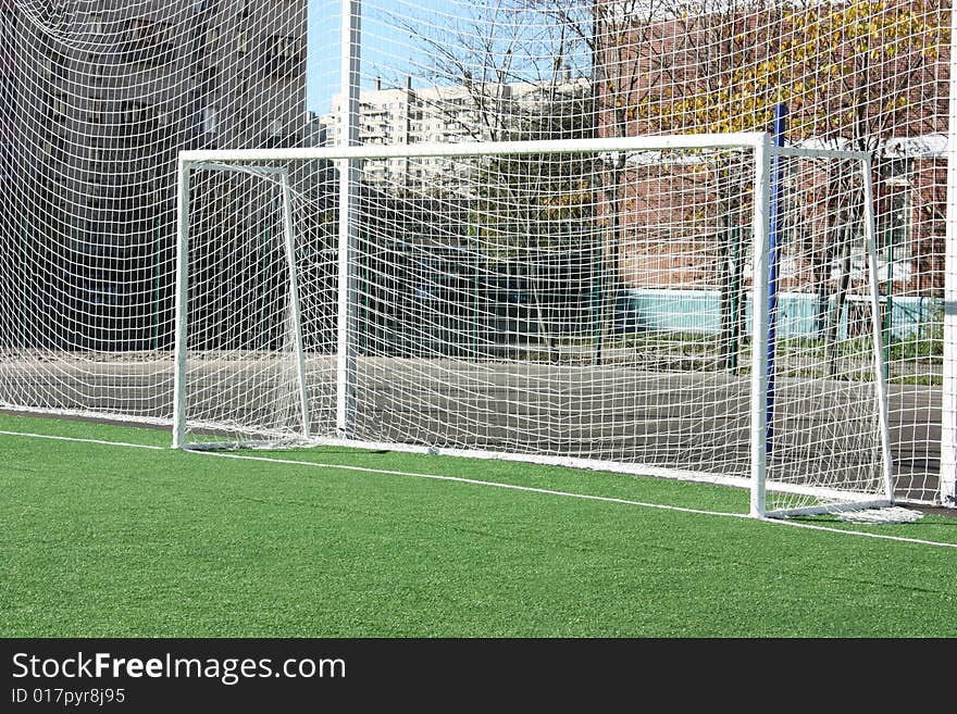 Football gate on athletic field