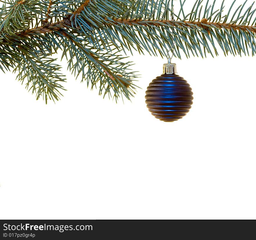 Christmas decoration on white background