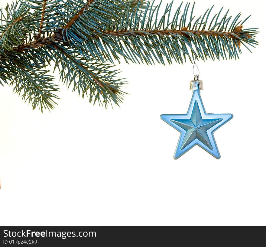 Christmas decoration on white background