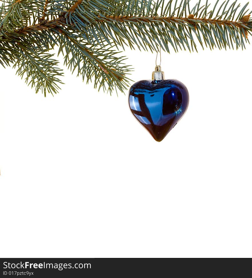 Christmas decoration on white background