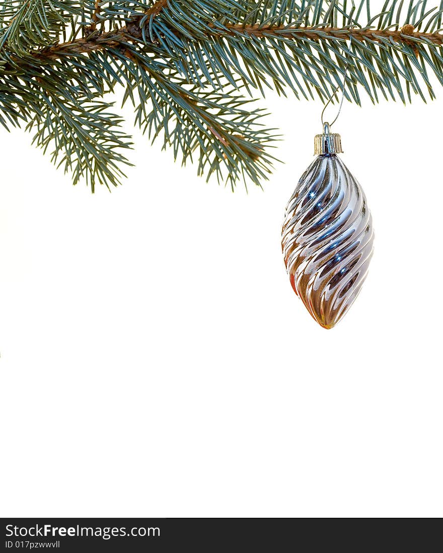 Christmas decoration on white background