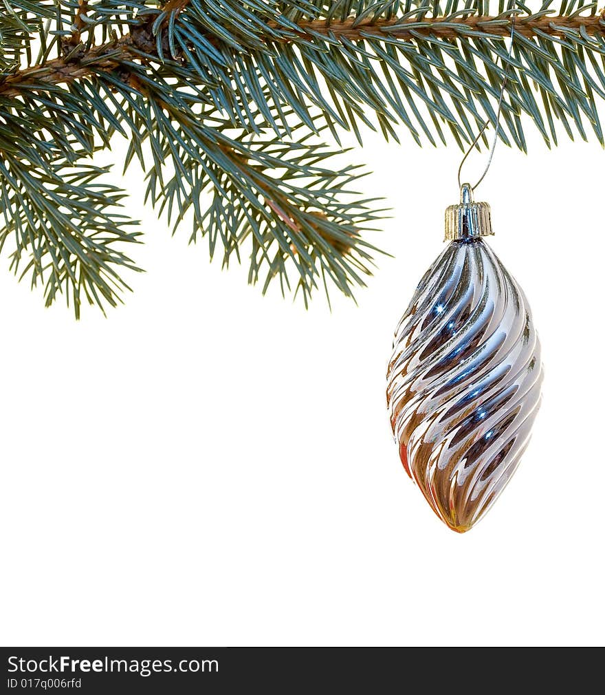 Christmas decoration on white background