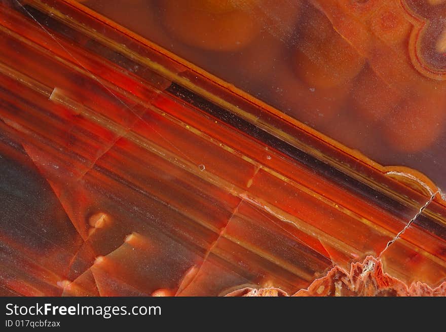 Beautiful cut of a stone red with strips. Beautiful cut of a stone red with strips