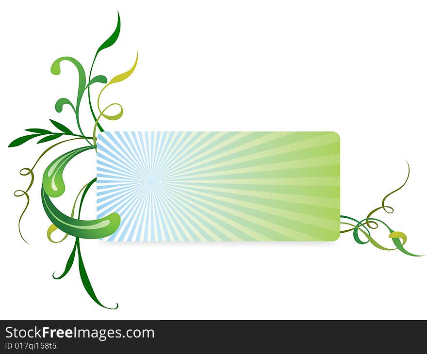 Floral ornament with place for text. Vector illustration