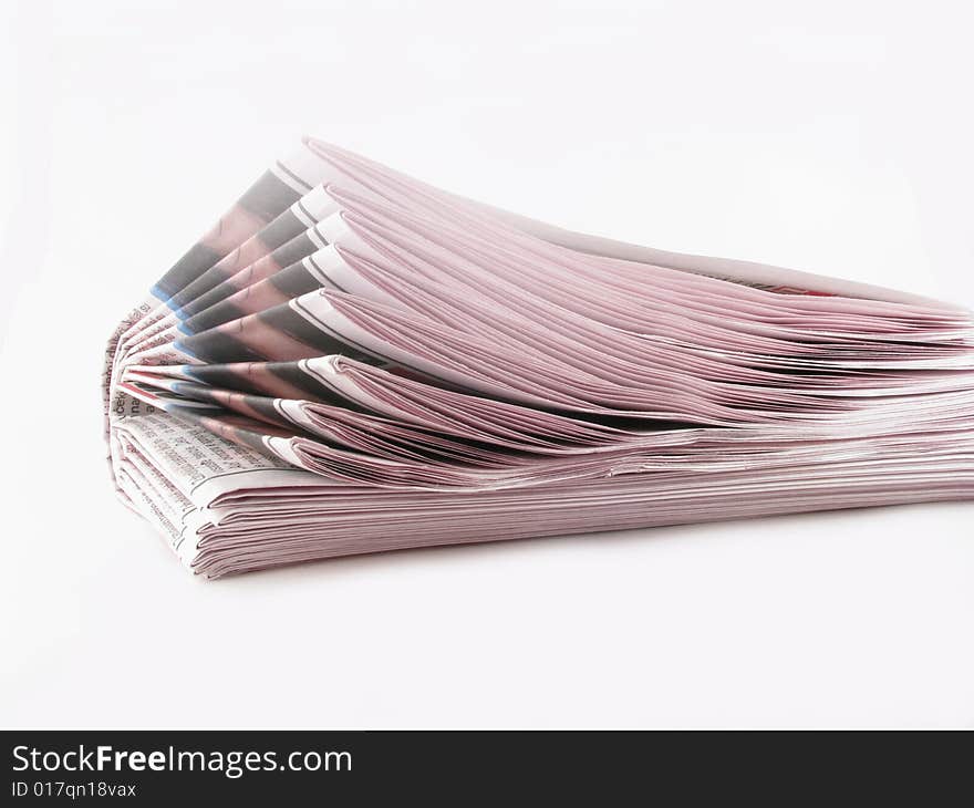 Newspaper isolated on white background