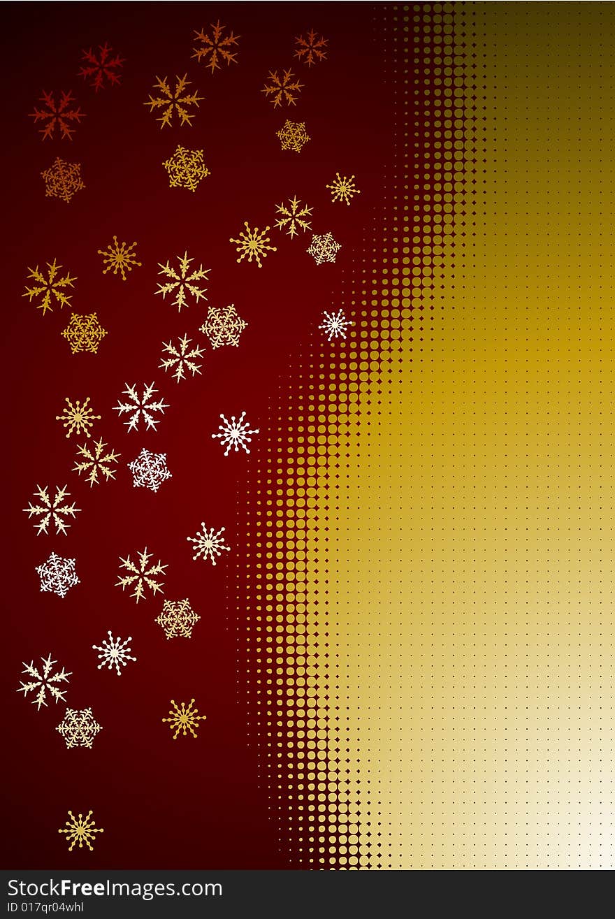 Christmas background, snowflakes - 2d illustration