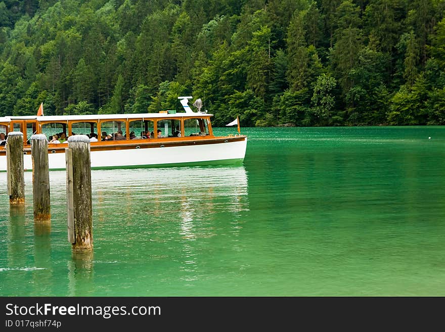 Cruise boat on a lake