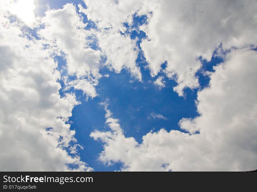 Summer sky with clouds