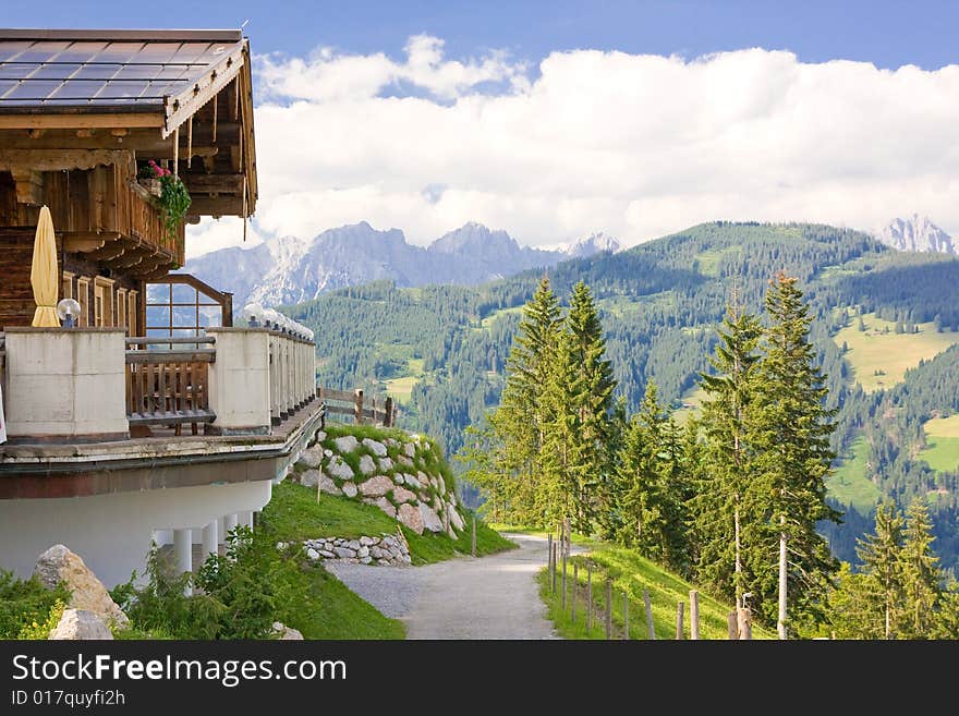 Traditional guesthouse in Tirol, Austria. Traditional guesthouse in Tirol, Austria