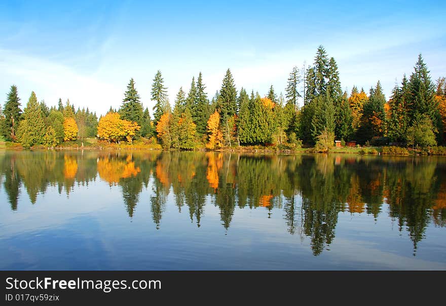 Calm Autumn day on the lake