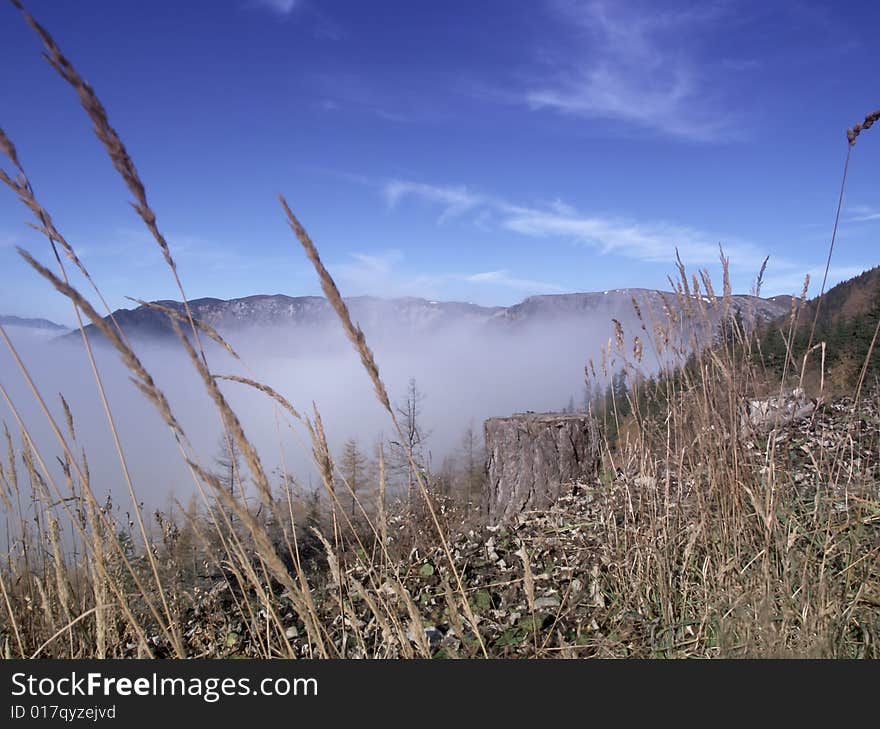 A view of the low mountain range in Austria. A view of the low mountain range in Austria