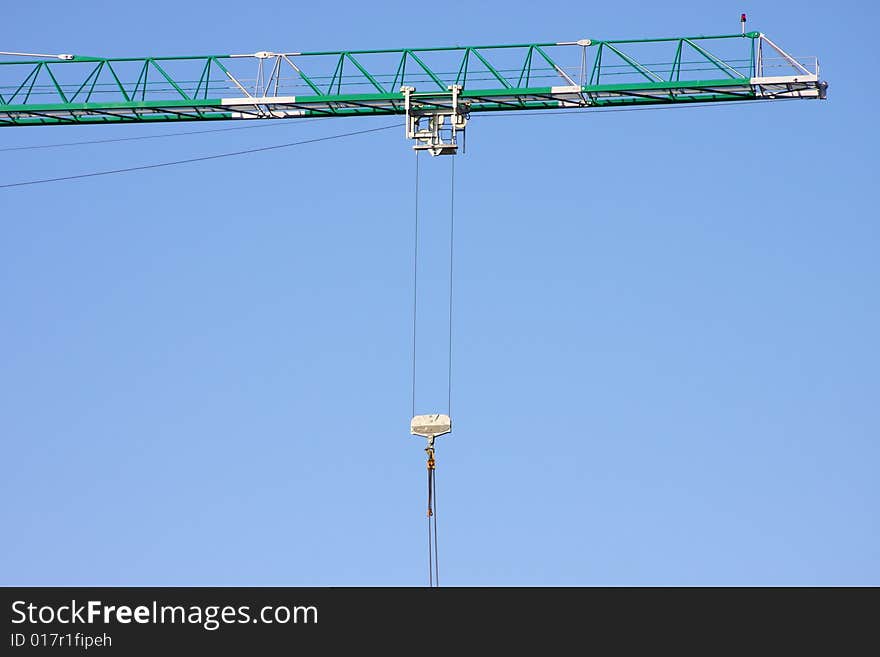 Construction crane, lots of space for advertisement