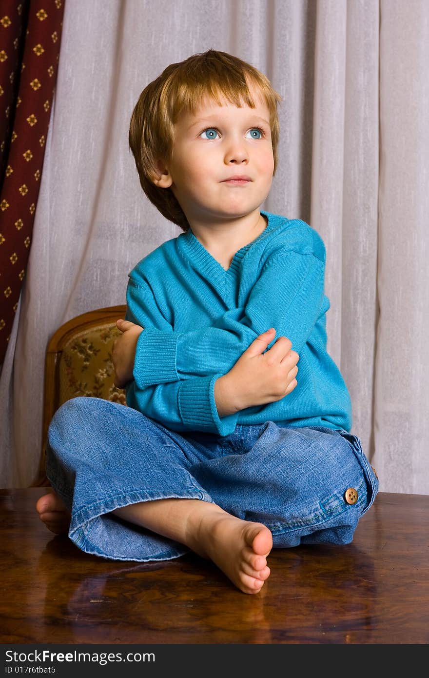 Portrait of adorable baby. studio shot