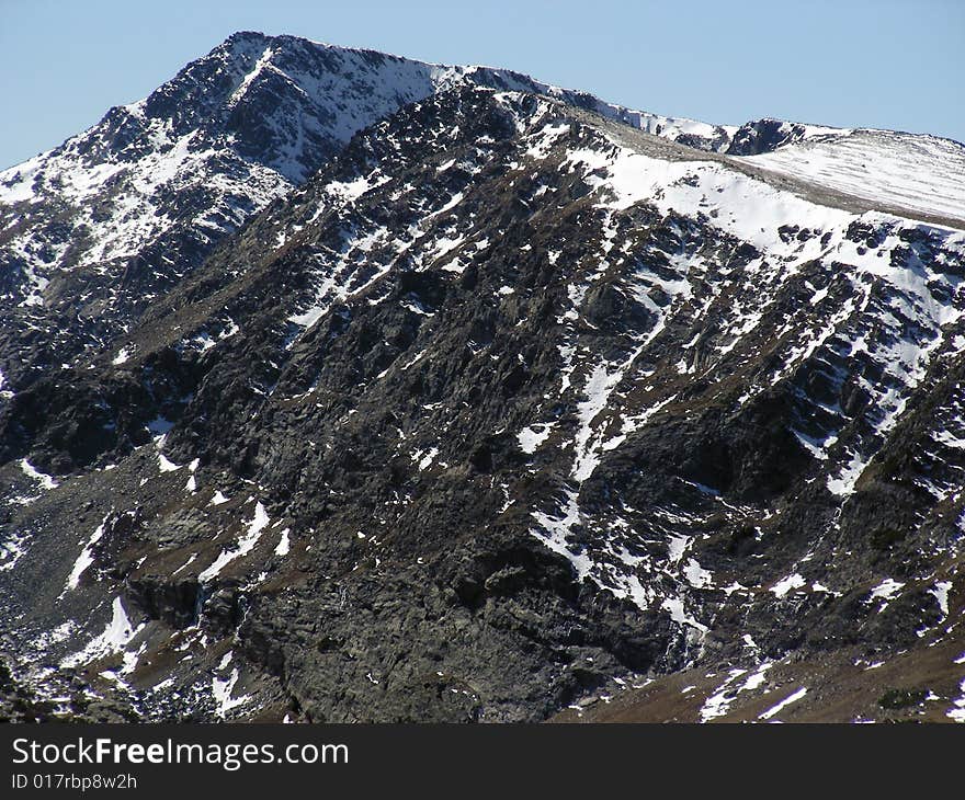 The top of the Rocky Mountains, near Denver Colorado. The top of the Rocky Mountains, near Denver Colorado.