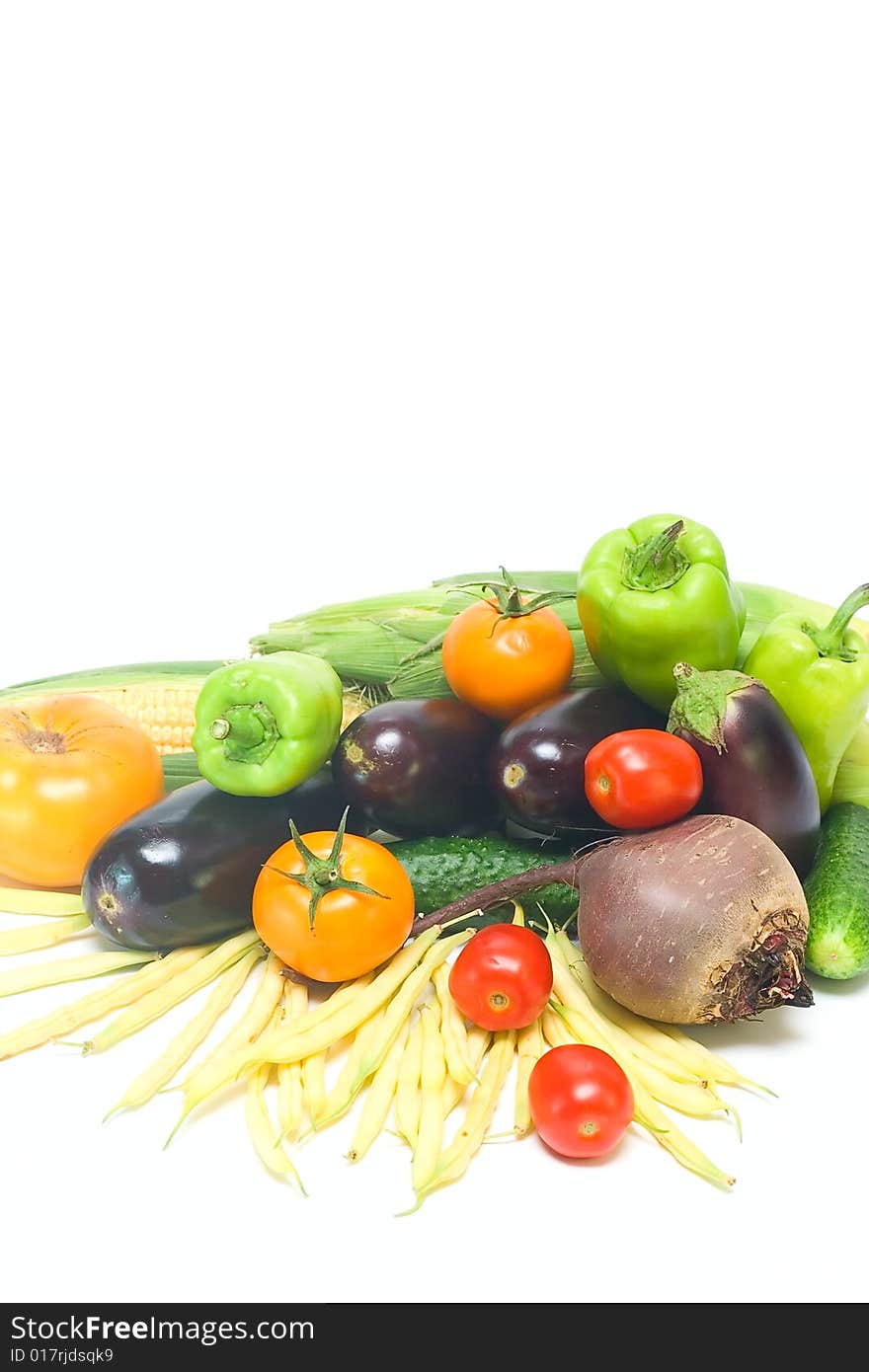 Vegetables isolated on white for your design