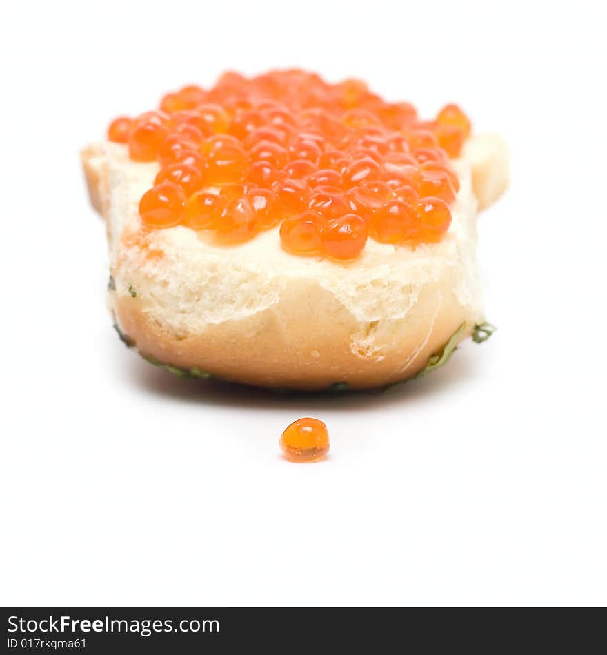 Sandwich With Red Caviar