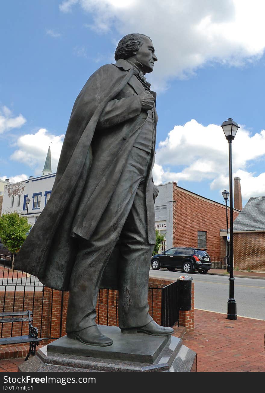 Bronze statue of President Andrew Johnson at the Andrew Johnson National Historic Site in Greeneville, TN. Bronze statue of President Andrew Johnson at the Andrew Johnson National Historic Site in Greeneville, TN