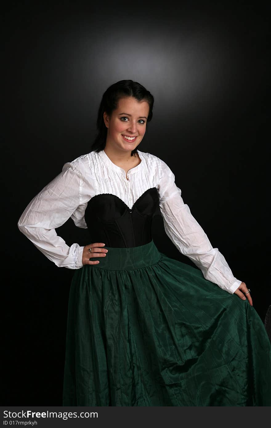 Pretty teen in medieval style dress. Pretty teen in medieval style dress