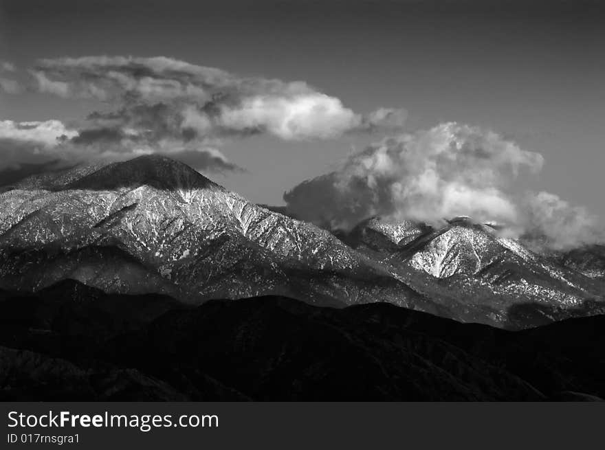 Black & White Mountain in winter