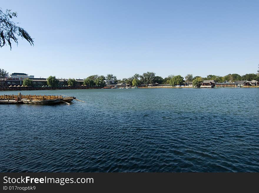 Boat in beihai park.Beijing China. Boat in beihai park.Beijing China.