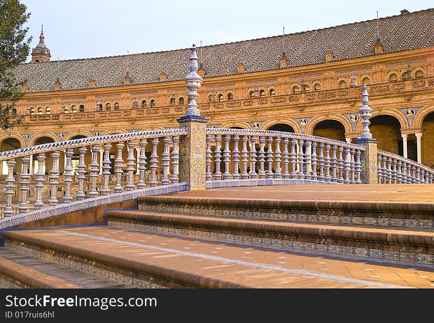 Plaza de Espana in Seville, Andalucia, Spain. Plaza de Espana in Seville, Andalucia, Spain