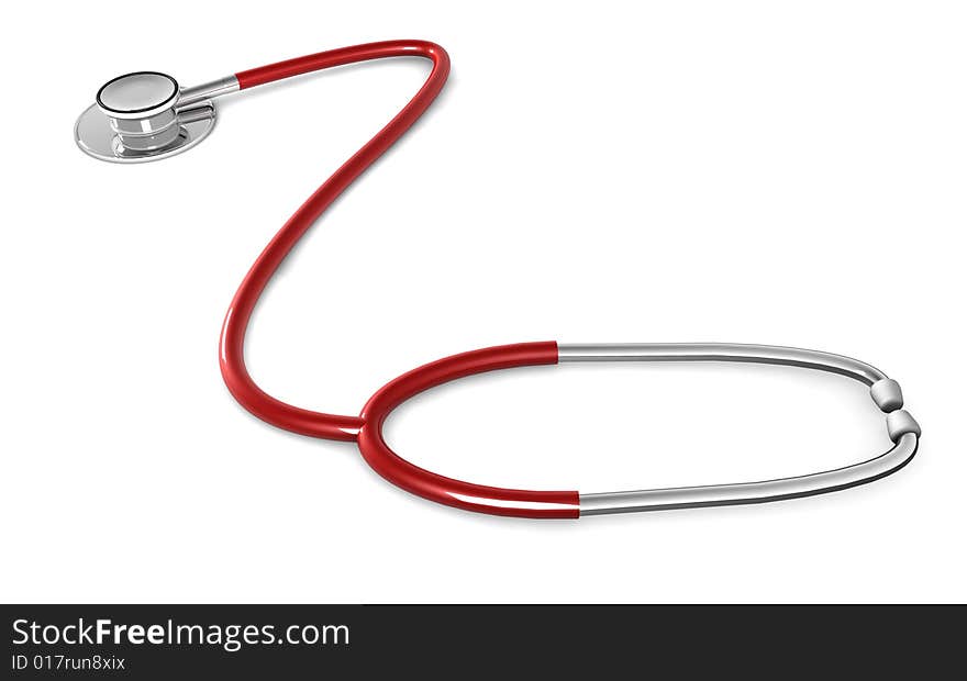 Healthcare Stethoscope over white background. Healthcare Stethoscope over white background