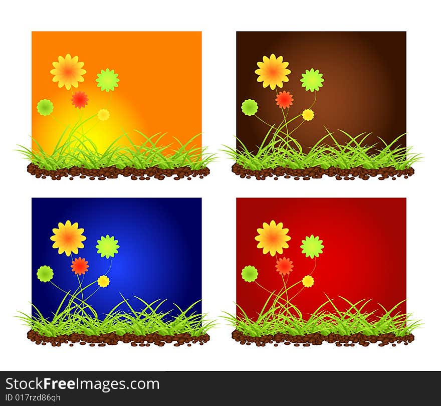 Beautiful flower background. Vector file