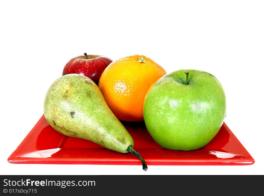 Fresh healthy colorful bio fruit full of vitamins, white background. Fresh healthy colorful bio fruit full of vitamins, white background