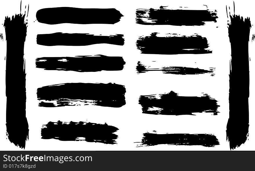 Black Painted Brushes