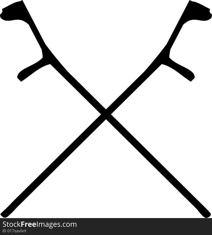 Illustration of two crutches crossed