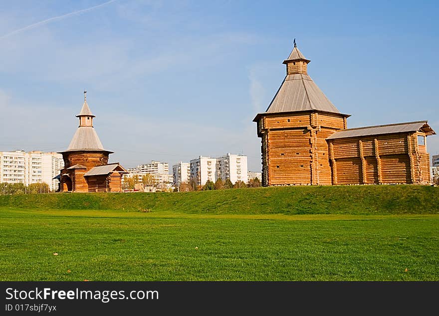 Memorial estate of wooden architecture