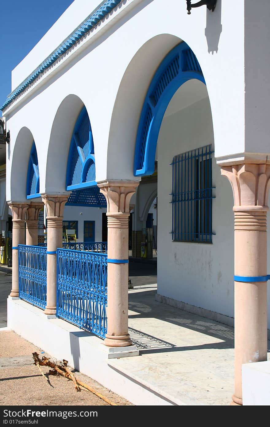 Architecture in national traditions of Tunis.